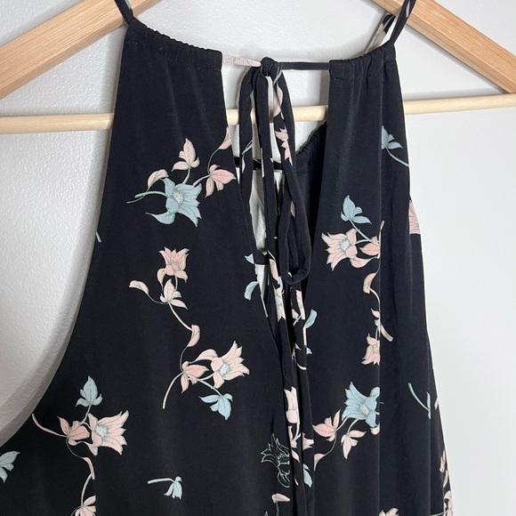 1. State Black Floral Halter sleeveless wide leg Jumpsuit Sz 1X - Picture 6 of 10